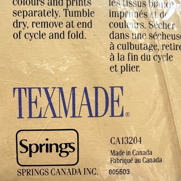 Texmade Signature Collection Queen Sheet Set Floral Yellow Green Sears NOS NEW - Picture 4 of 7